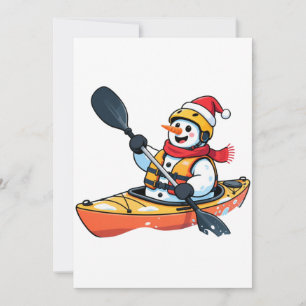 Cartão De Agradecimento Paddler de Boneco de Neve Natal 2026 Férias Esport