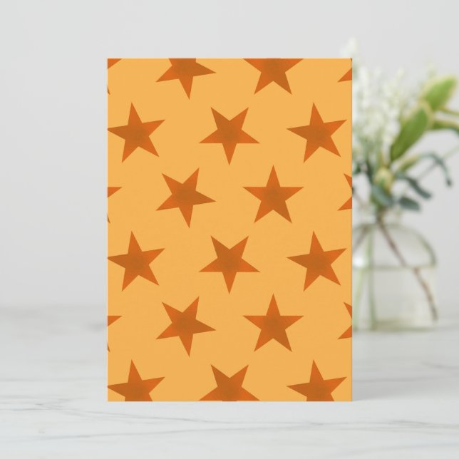 Cartão De Agradecimento Padrão 2 de estrelas de ouro (Em pé/Frente)
