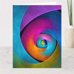 Cartão De Agradecimento Padrão Azul Cor-de-rosa Abstrato Floral Moderno #1