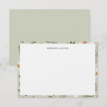Padrão Botânico Floral Verde Sálvia Dourado Bonito