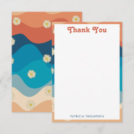 Cartão De Agradecimento Padrão Colorido de Ondas e Visitas Retroativas