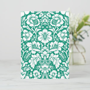 Cartão De Agradecimento Padrão Damask 10