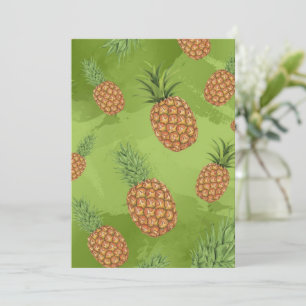 Cartão De Agradecimento Padrão de abacaxi aquarela 4
