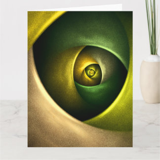 Cartão De Agradecimento Padrão de Abstrato de Arte Floral Moderna Verde #2