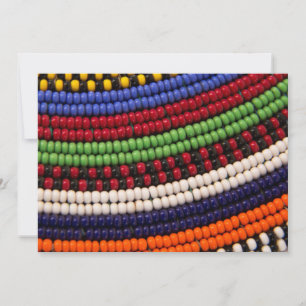 Cartão De Agradecimento Padrão de Bead Tribal Massai