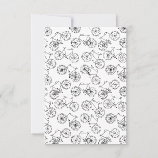 Cartão De Agradecimento Padrão de Bicicletas de Bike Art PERSONALIZADO BG  (Frente)