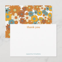 Padrão de Flor de Retro Colorido Personalizado