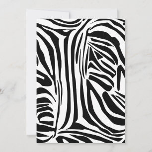 Cartão De Agradecimento Padrão de impressão de zebra preto e branco em neg