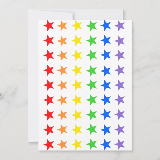 Cartão De Agradecimento Padrão de Starry Colorido Moderno (Frente)