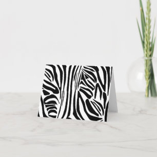 Cartão De Agradecimento Padrão de zebra