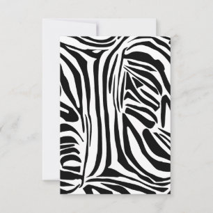 Cartão De Agradecimento Padrão de zebra