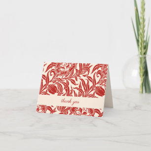 Cartão De Agradecimento Padrão Floral Botânico Vintage Art Nouveau