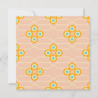 Padrão floral hexagonal de fundo de pêssego