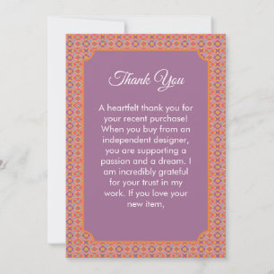 Cartão De Agradecimento Padrão Geométrico Floral Nativo Americano Premium