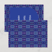 Padrão Geométrico Tradicional de Pixel em Azul Esc