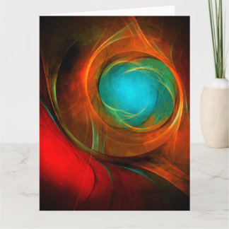 Cartão De Agradecimento Padrão Legal de Abstrato de Arte Fina Azul Moderna