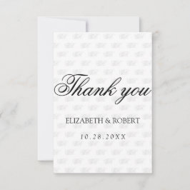 Cartão De Agradecimento Padrão Monograma Minimalista