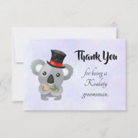 Padrinho de casamento Obrigado por Koala Pun