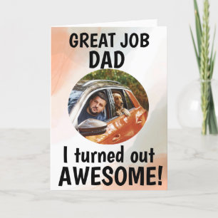 Cartão De Agradecimento Pai de trabalho do excelente... Foto personalizada