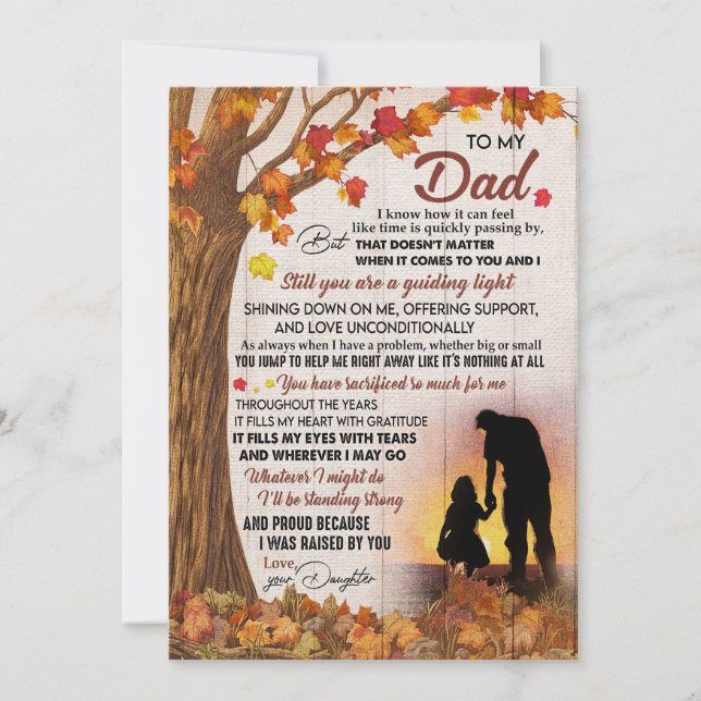 Cartão De Agradecimento Pai Presente Para O Meu Pai Eu Sei Como (Frente)