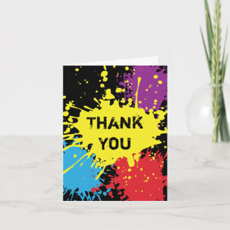 Cartão De Agradecimento Paintball Splat Thank You Card