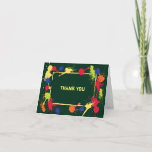 Cartão De Agradecimento Paintball Thank You Card