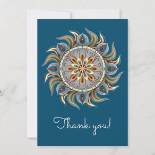 Cartão De Agradecimento Painterly Mandala