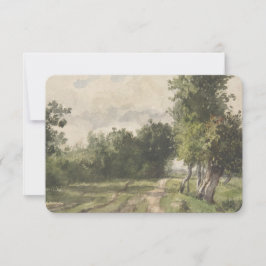 Cartão De Agradecimento Paisagem do Caminho com Aquarela - Troyon Constant