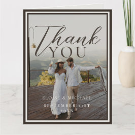 Cartão De Agradecimento Paisagem Montanhosa Rústica Fotografia Casamento A