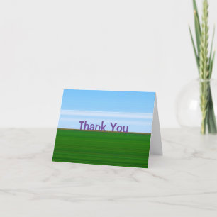 Cartão De Agradecimento Paisagem Personalizável "Obrigado"