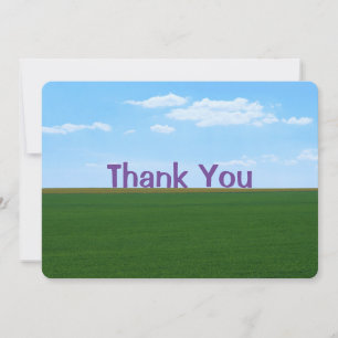 Cartão De Agradecimento Paisagem Personalizável "Obrigado"