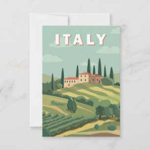 Cartão De Agradecimento Paisagem romântica italiana