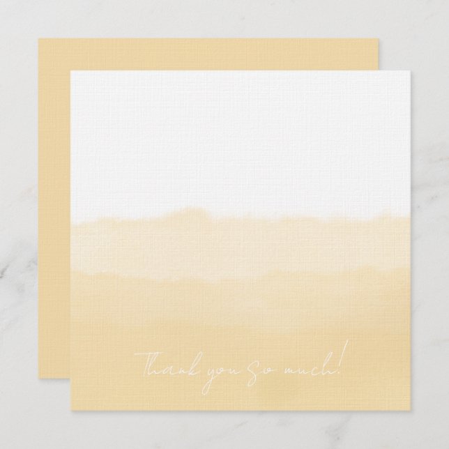 Cartão De Agradecimento Pale Peach Folded Thank You Card (Frente/Verso)
