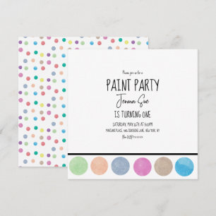 Cartão De Agradecimento Paleta de Aquarela de Pintura de Aniversário de Ar