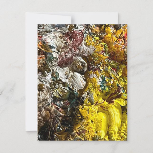 Cartão De Agradecimento Paleta de artistas #1 (Frente)