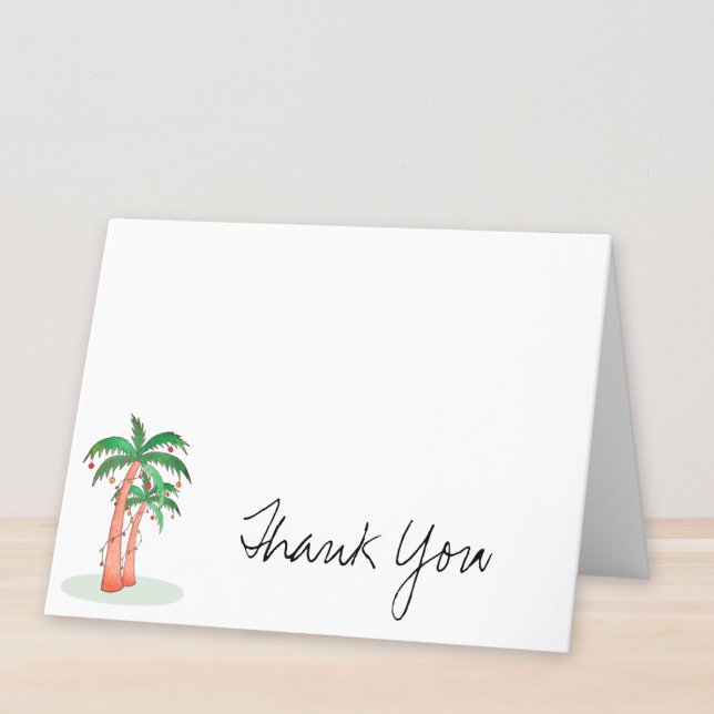 Cartão De Agradecimento Palm Trees Personalizadas (Criador carregado)
