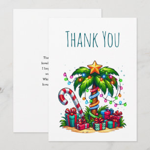 Cartão De Agradecimento Palmeira Tropical de Natal