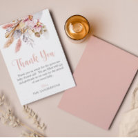 Pampas Grass Boho Floral Blush Chá de fraldas Rosa