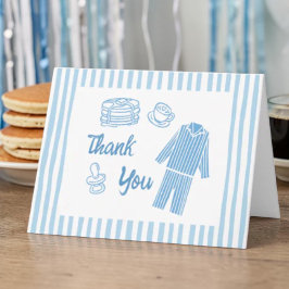 Cartão De Agradecimento Pancakes Breakfast Boy Baby Shower