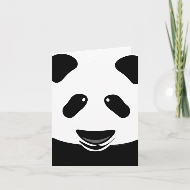 Cartão De Agradecimento Panda Bear Modern Obrigado Personalizado (Frente)