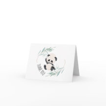 Panda Unisex Chá de fraldas Watercolor OBRIGADO