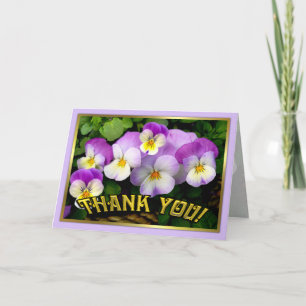 Cartão De Agradecimento Pansy ~ Thank You ~ Card