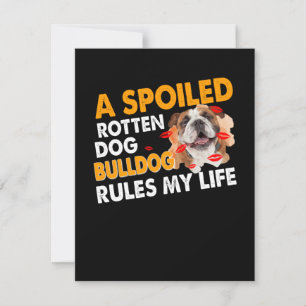 Cartão De Agradecimento Pão Cão  Um Bulldog Rotten Estragado Resulta Min