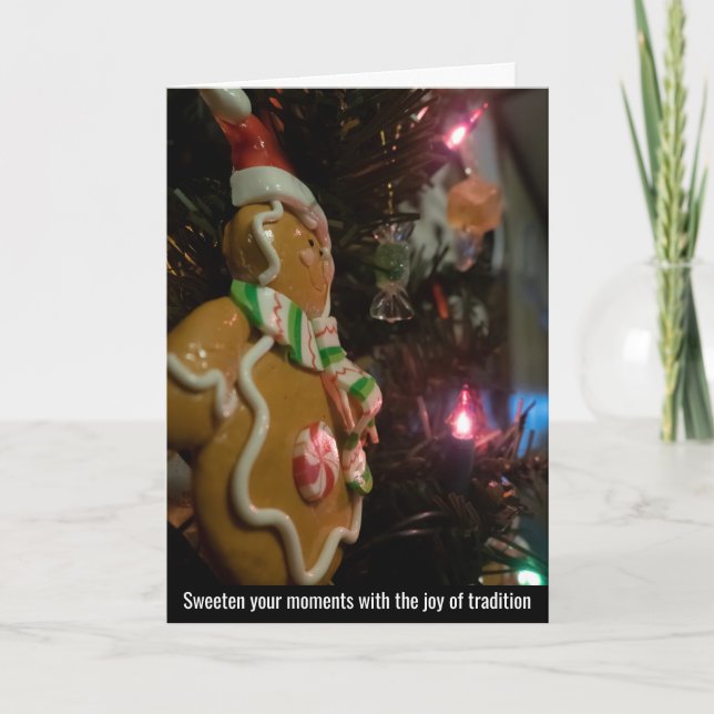 Cartão De Agradecimento Pão-De-Pão Festivo (Frente)