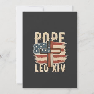Cartão De Agradecimento Papa Leão XIV Igreja Cristã Da Pope EUA Bandeira
