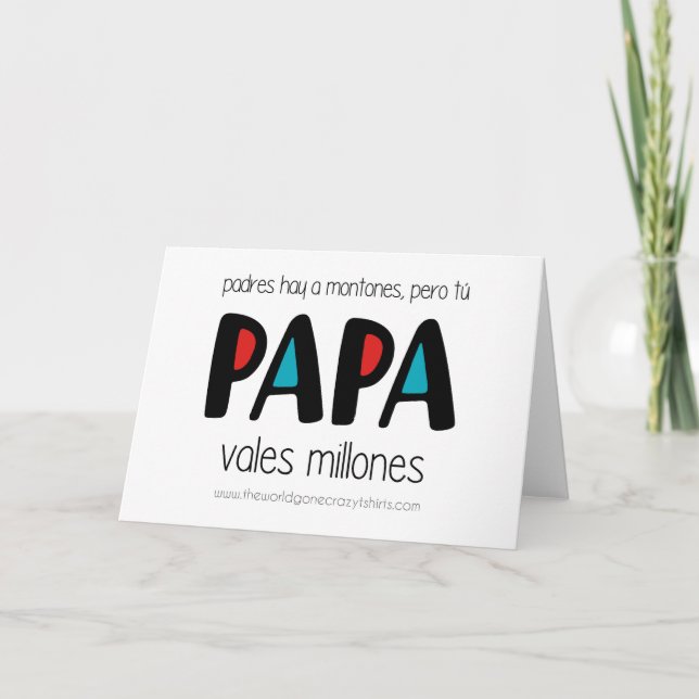 Cartão De Agradecimento Papa vales millones (Frente)