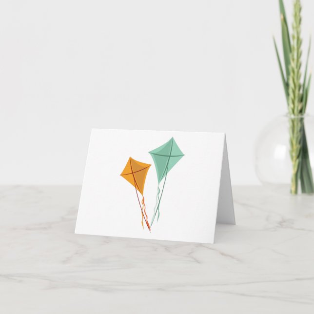 Cartão De Agradecimento Papagaios Voadores (Frente)