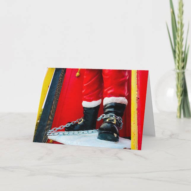 Cartão De Agradecimento Papai Noel em Apuros? (Frente)