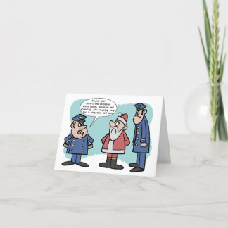 Cartão De Agradecimento Papai Noel em Trouble