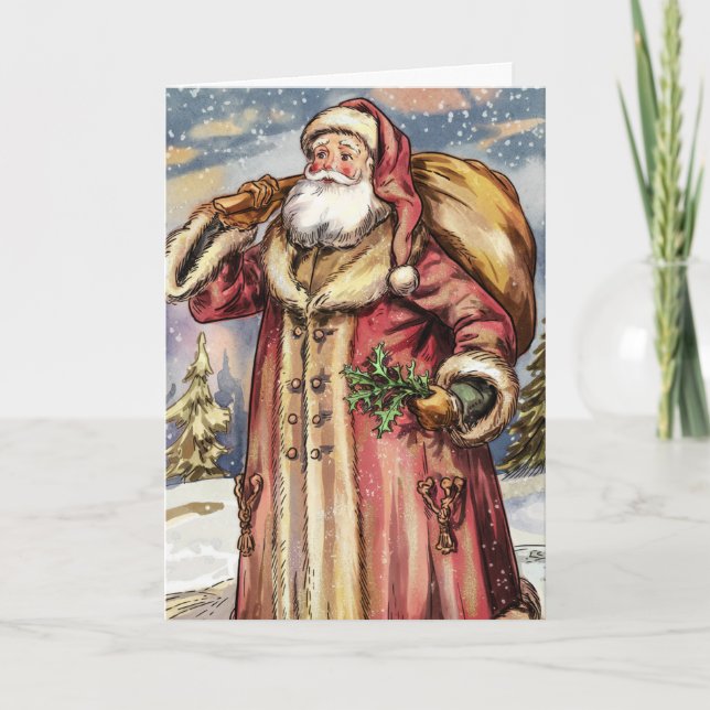 Cartão De Agradecimento Papais noeis vitorianos (Frente)